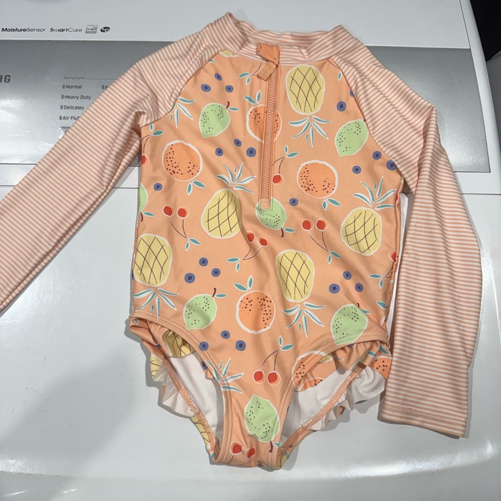 Carter's Orange and Yellow Rashguard Swimwear